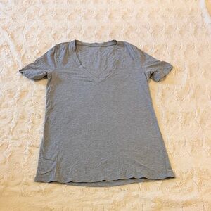 Lululemon Gray V-Neck T-Shirt